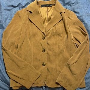 Briggs New York Suede Camel color Blazer Size L